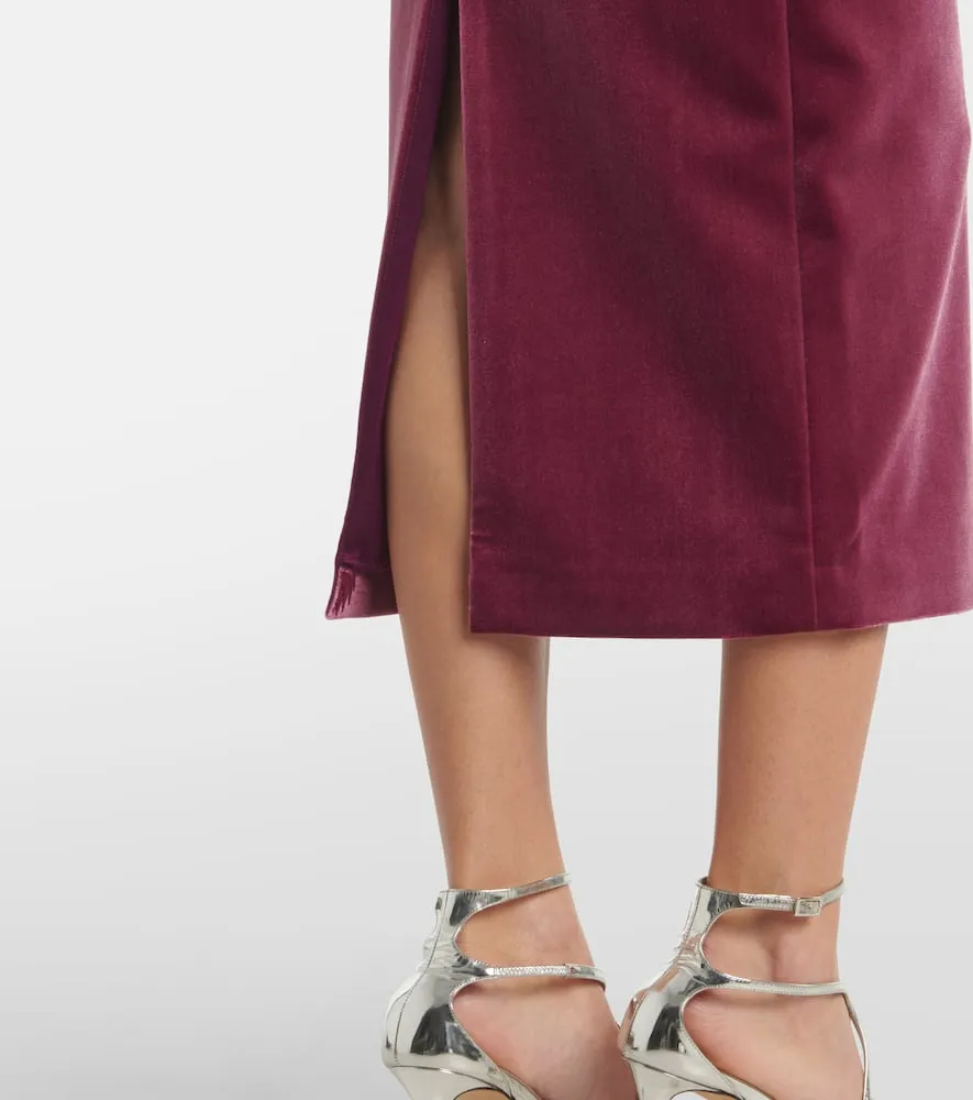 Alex Perry Off-shoulder velvet corset dress