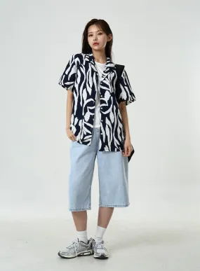 Basic Long Denim Shorts CU7