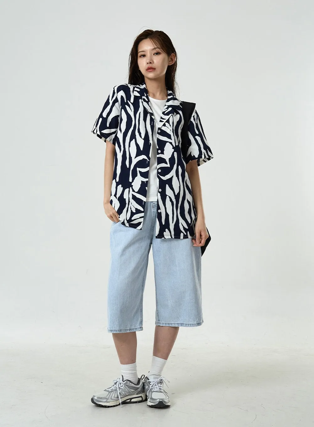 Basic Long Denim Shorts CU7