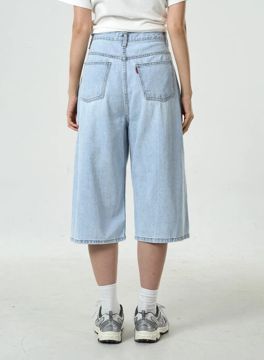 Basic Long Denim Shorts CU7