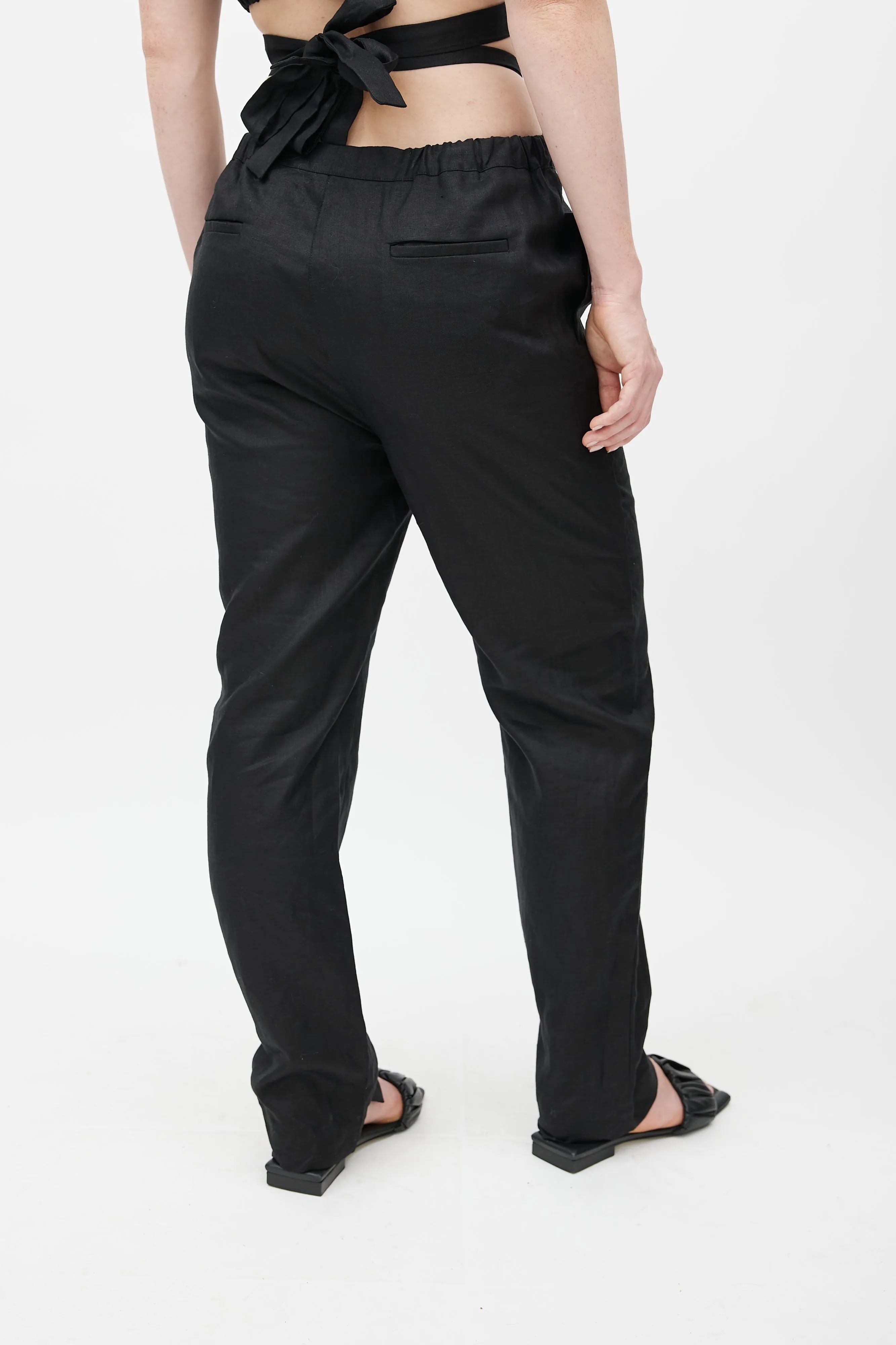 Black Linen Co-Ord Set
