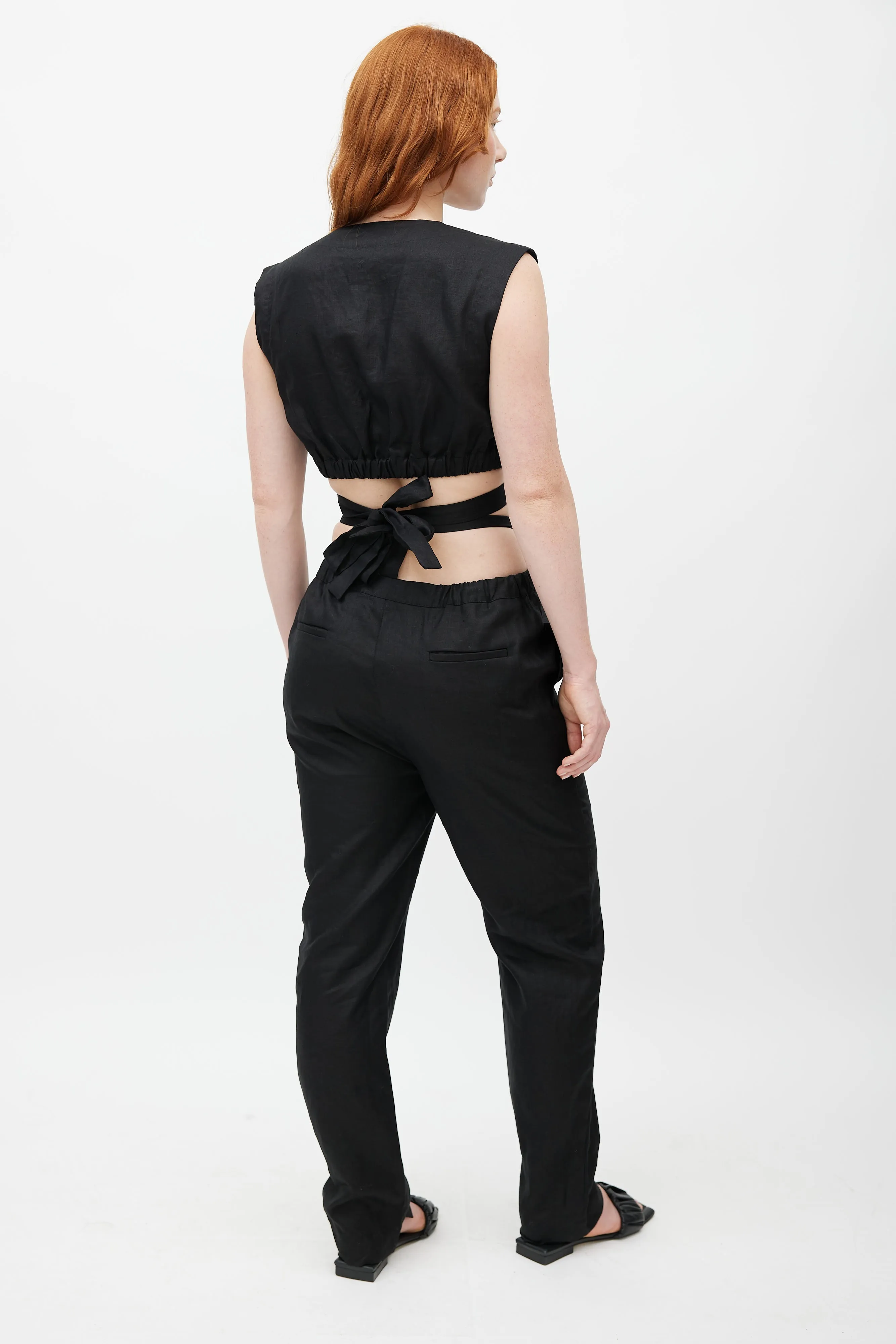 Black Linen Co-Ord Set