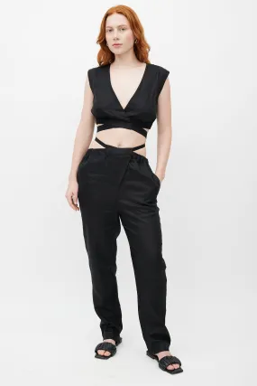 Black Linen Co-Ord Set