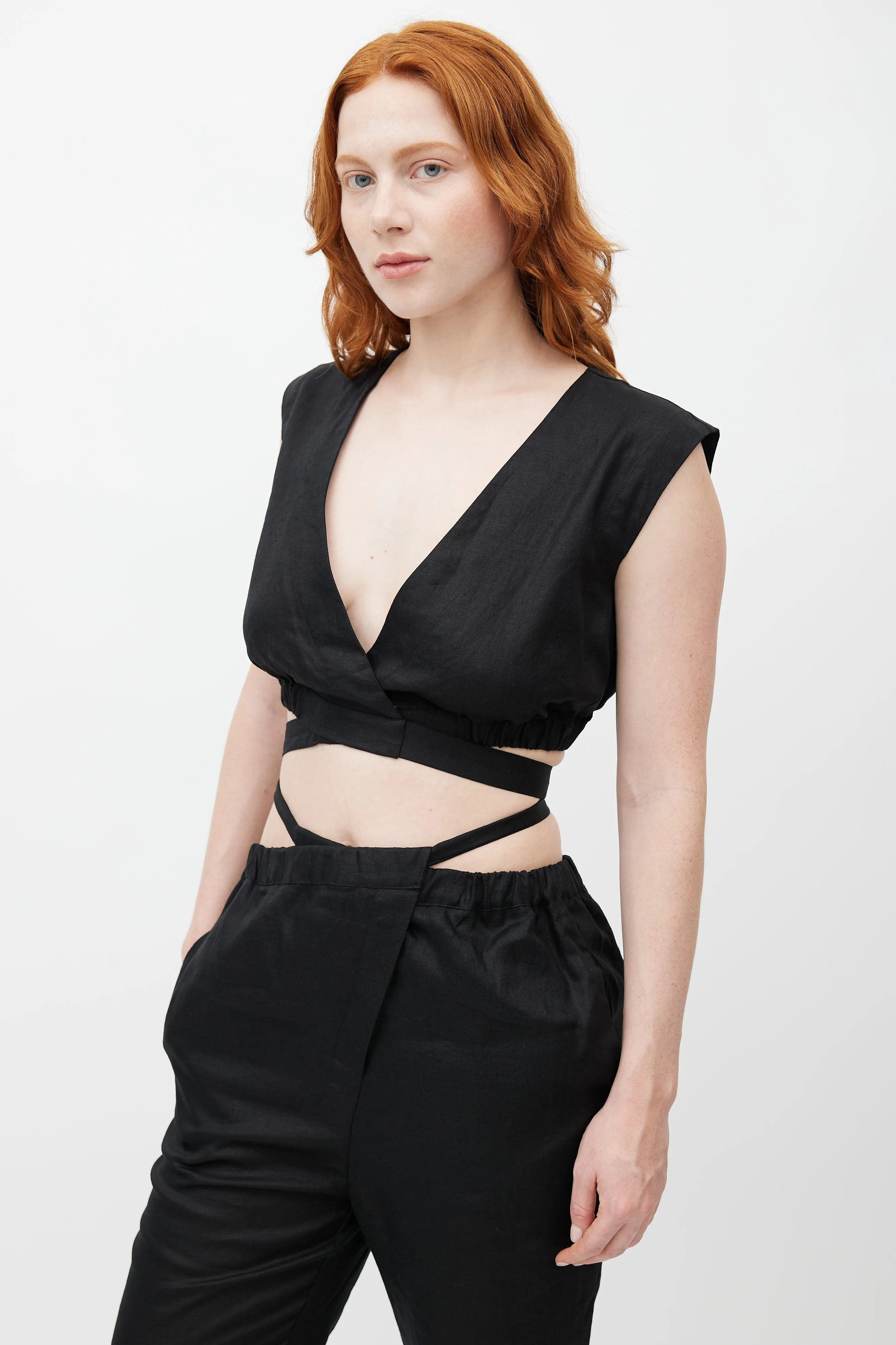Black Linen Co-Ord Set