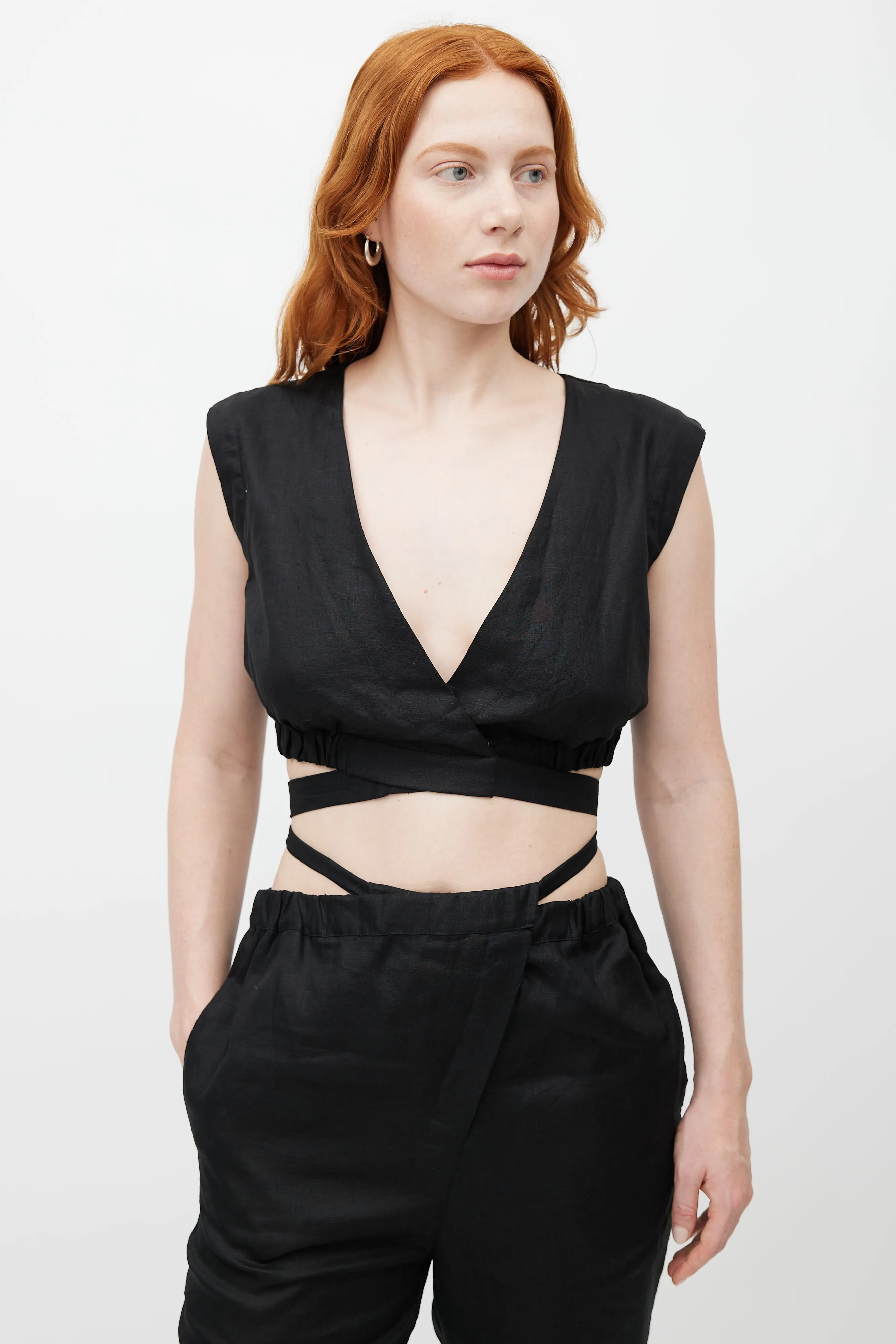 Black Linen Co-Ord Set