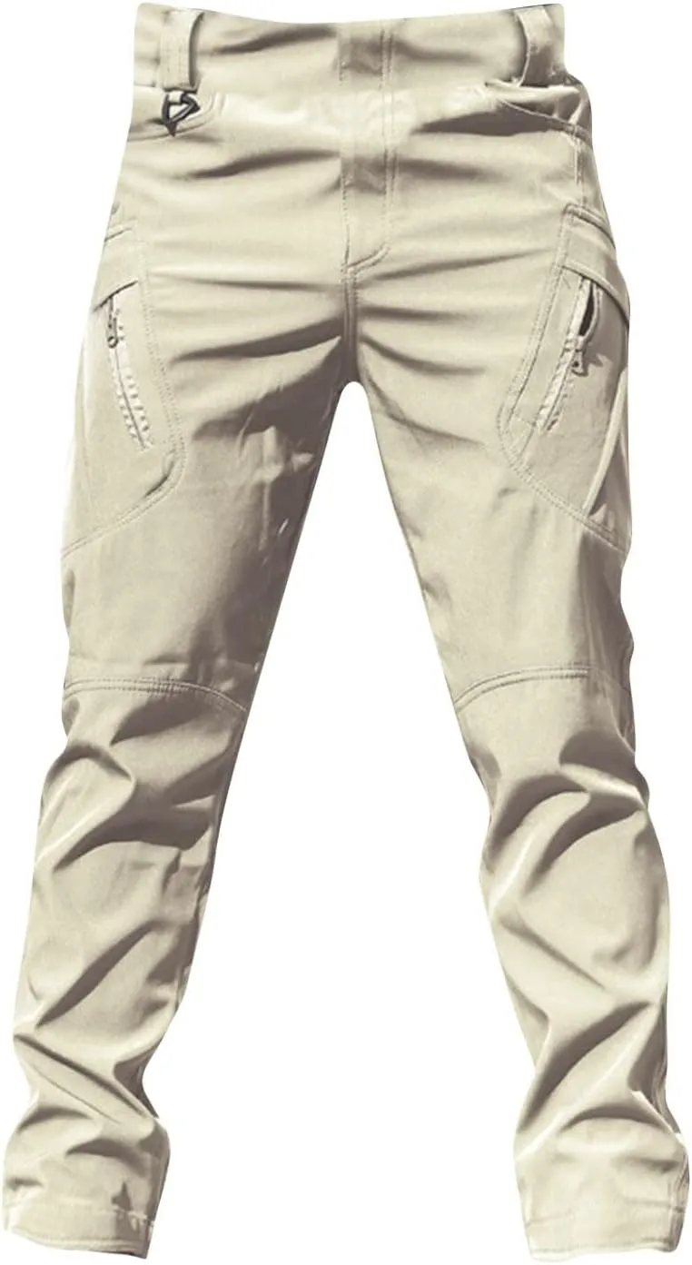 GOFULY Mens Cargo Pants Work Ripstop Stretch Construction Pants Slim Fit Casual Trousers Tall Baggy Pants with Multi Pockets