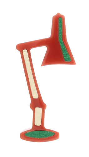 Prada Red Resin  Retro Lamp Brooch Pin-one size