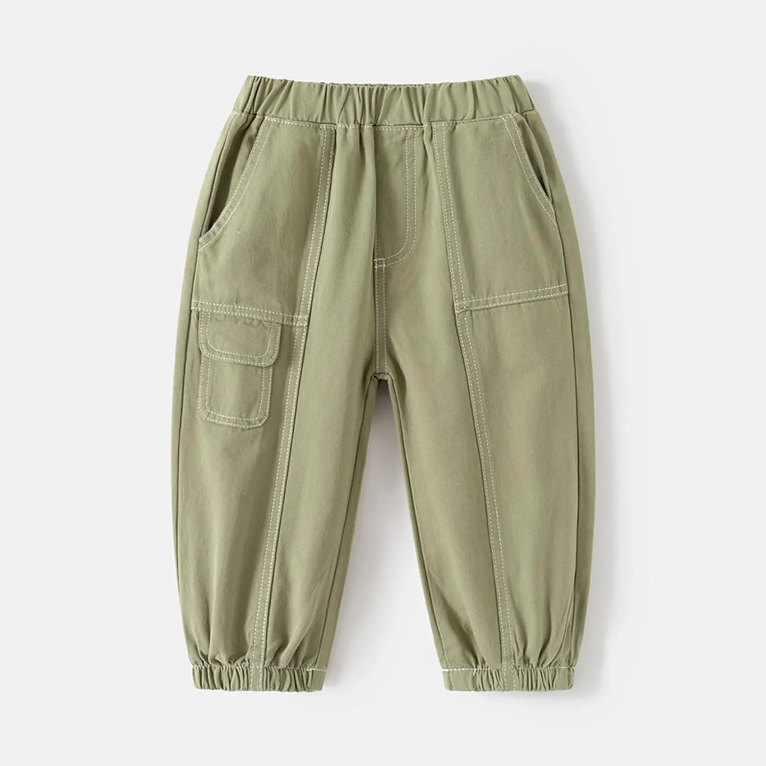 Toddler Boys Cargo Sweatpants Elastic Waist with Pockets Kids Baggy School Pants Plain Casual Aesthetic Joggers