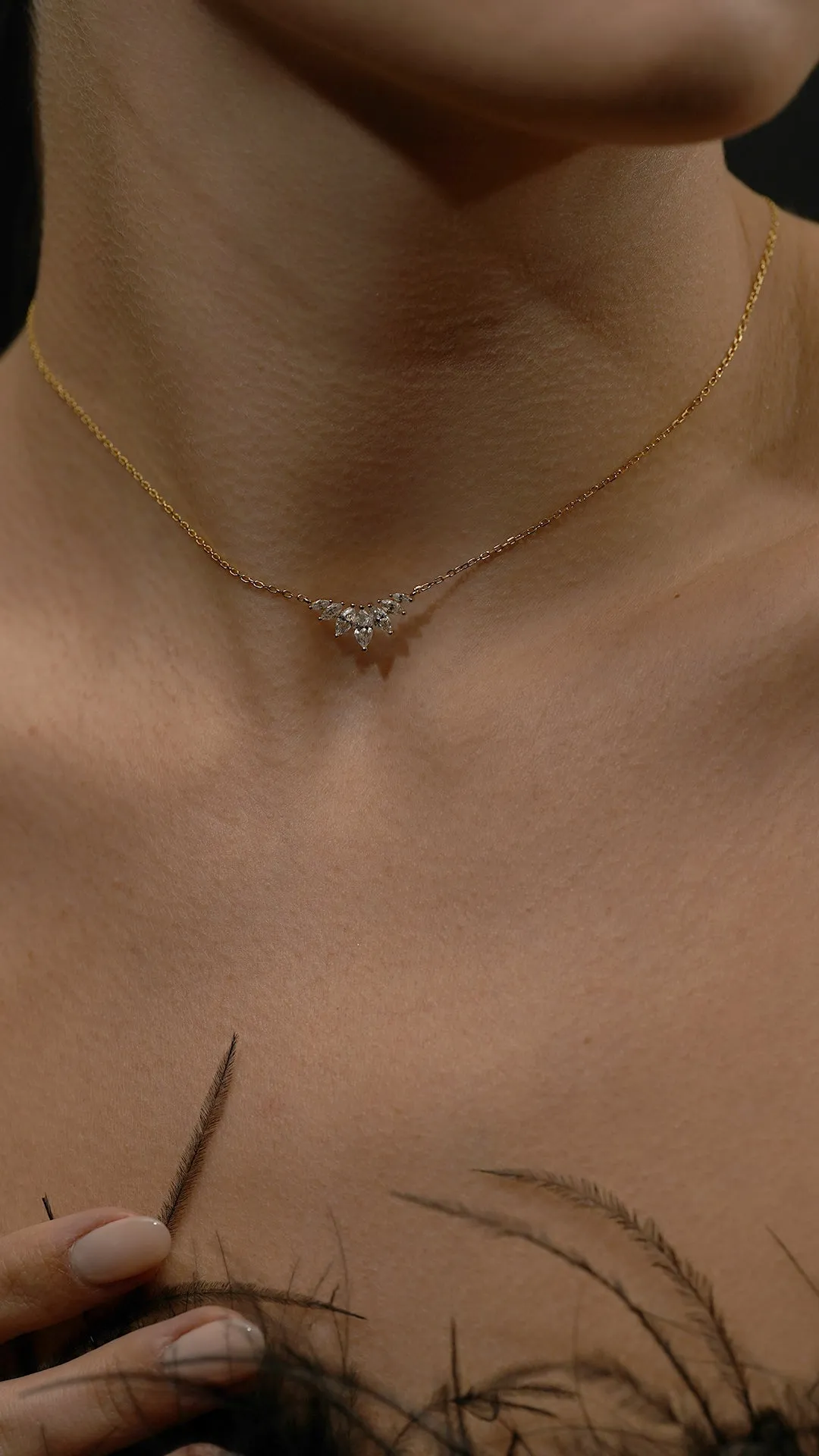 Tulisa Marquise Necklace 18K Gold Vermeil
