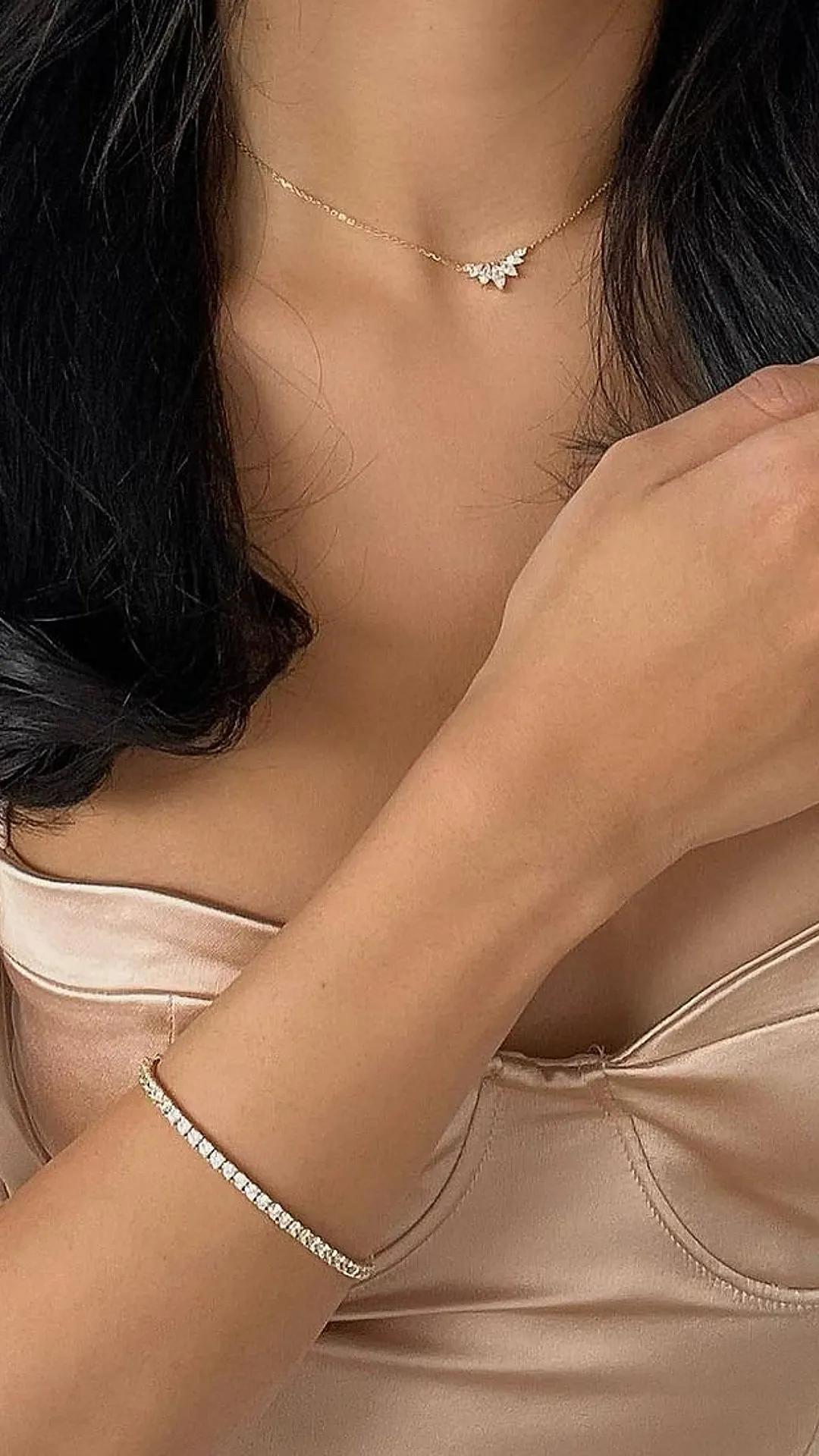 Tulisa Marquise Necklace 18K Gold Vermeil