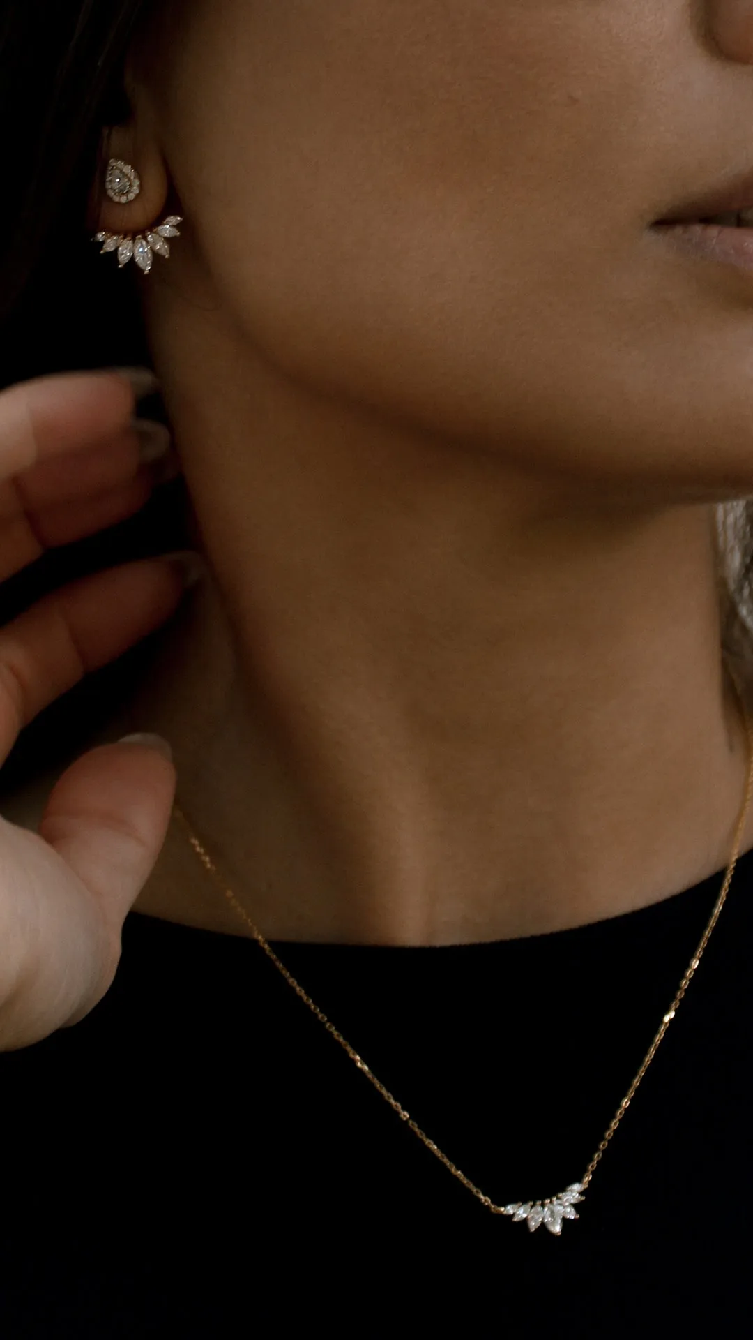 Tulisa Marquise Necklace 18K Gold Vermeil