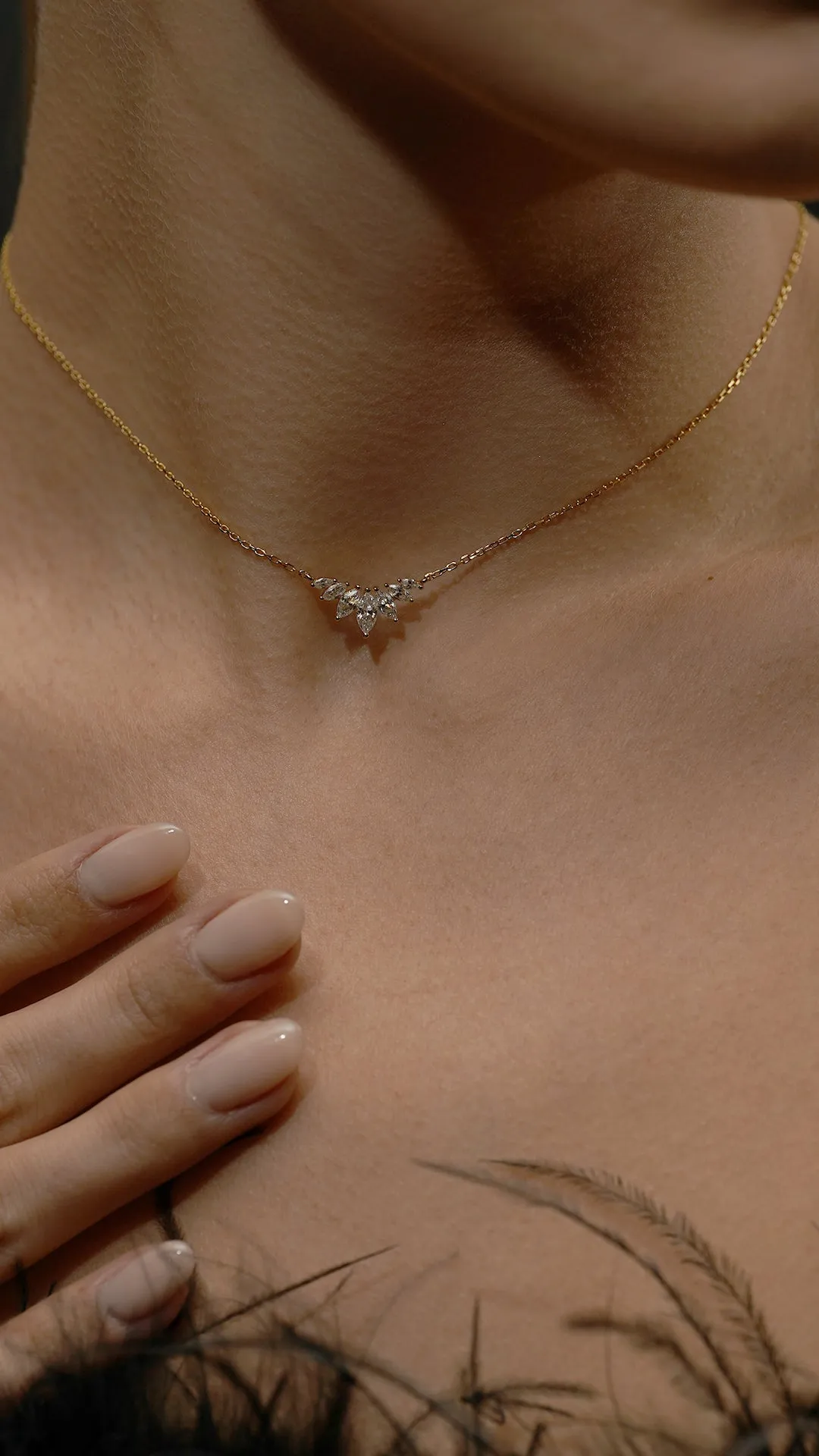 Tulisa Marquise Necklace 18K Gold Vermeil